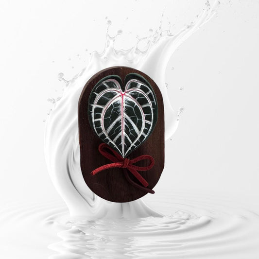 Handmade Clay Refrigerator Magnet Anthurium Red Crystal---US seller